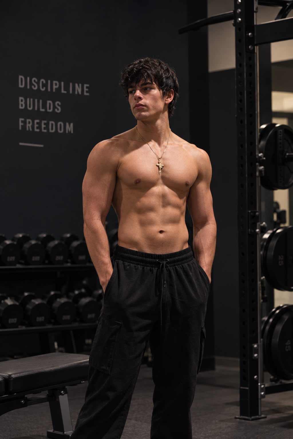 Niko Addonisio standing in the gym